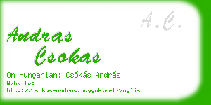 andras csokas business card