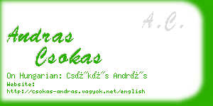 andras csokas business card